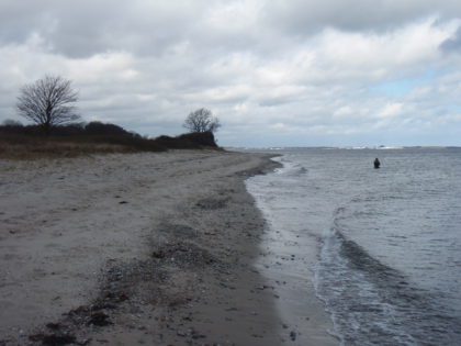 Mooi strand voor ons huis.
