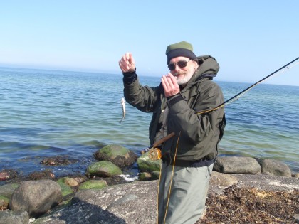 Een van de zeeforellen van Lucas.