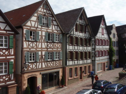 Mooie vakwerkhuizen (foto archief Dick).